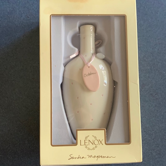 Lenox Other - VINTAGE LENOX by SANDRA MAGSAMEN “BUDDING BIRTHSTONE VASE” PINK/OCTOBER